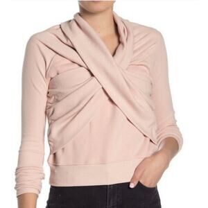 Good American Blush Pink Crossover Sweatshirt Size 2